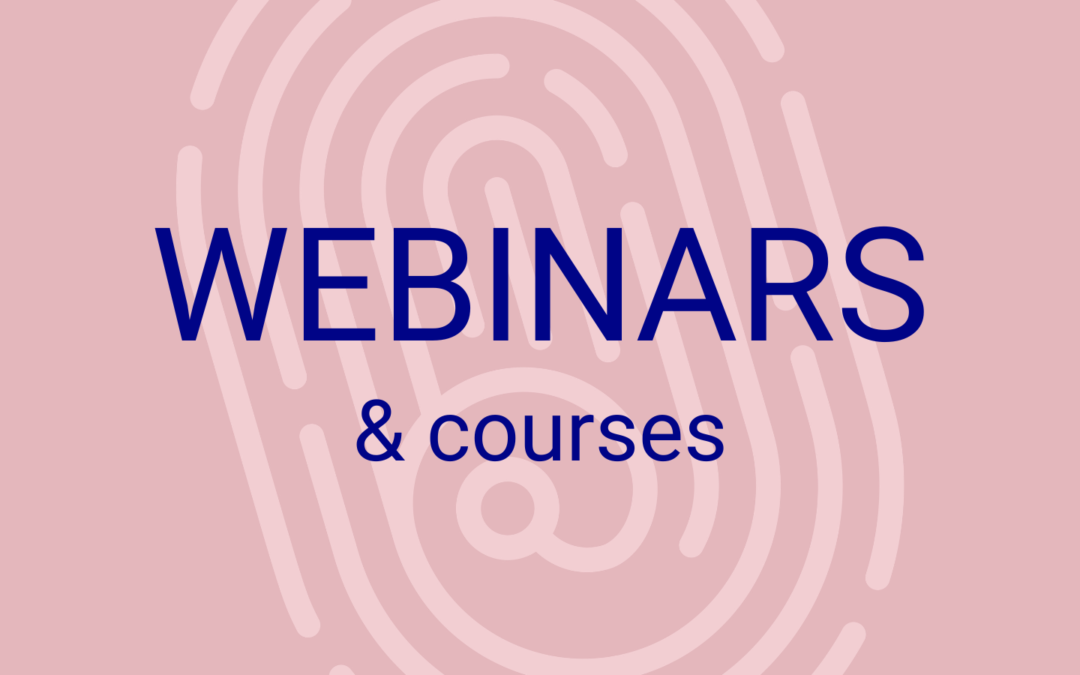 Forthcoming webinars & courses