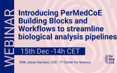 Webinar: Introducing PerMedCoE Building Blocks and Workflows to streamline biological analysis pipelines