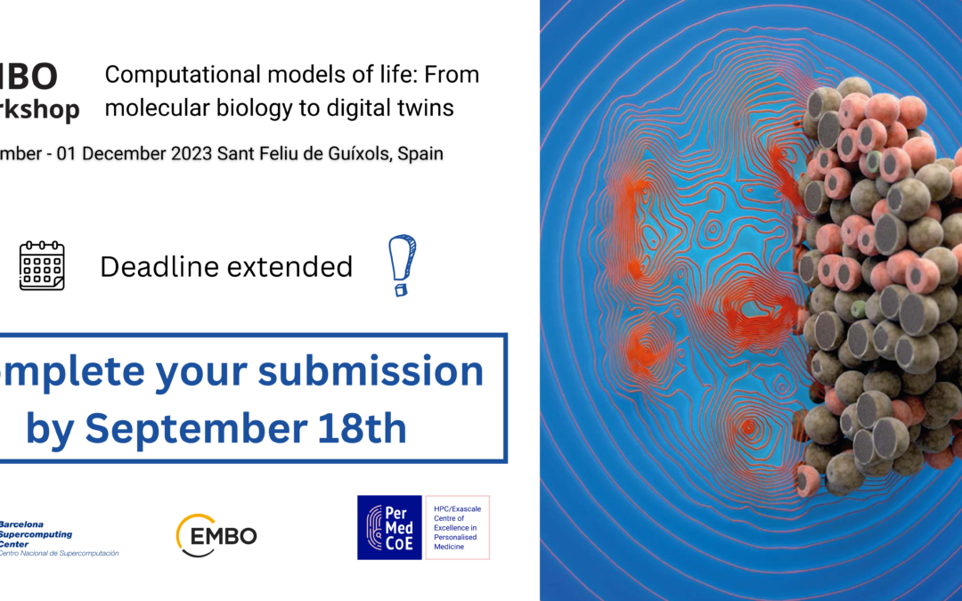 PerMedCoE is offering grants for the EMBO Workshop: Computational Models of Life